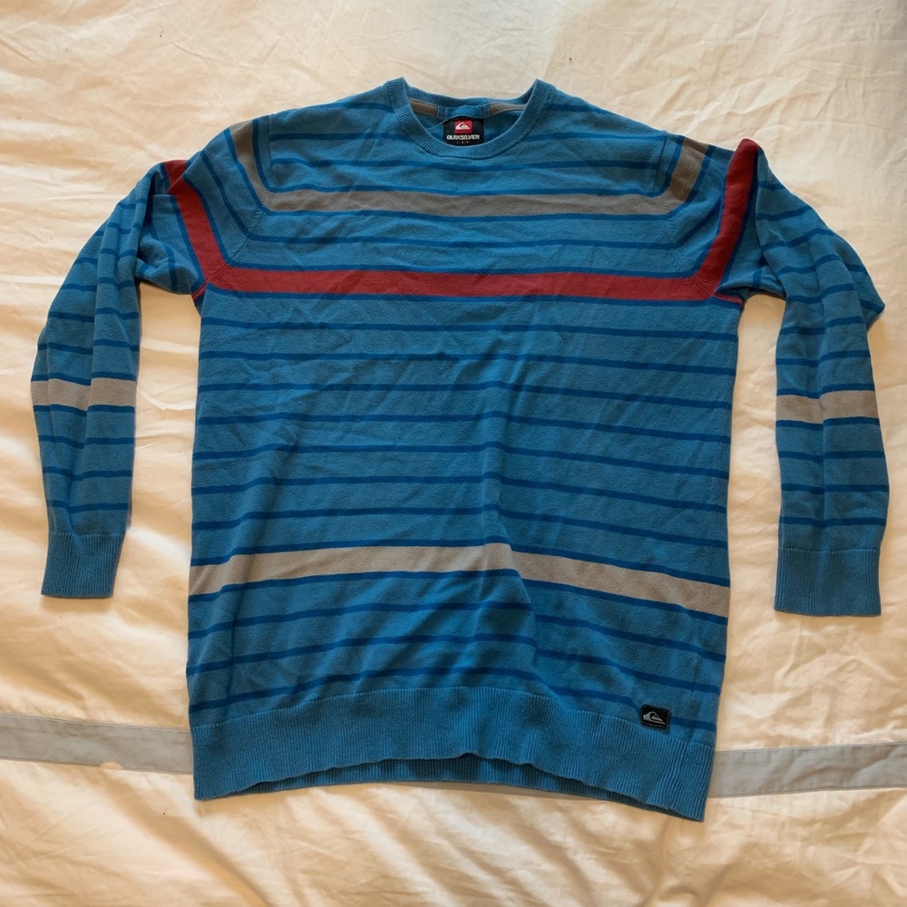 Blue striped quicksilver sweater